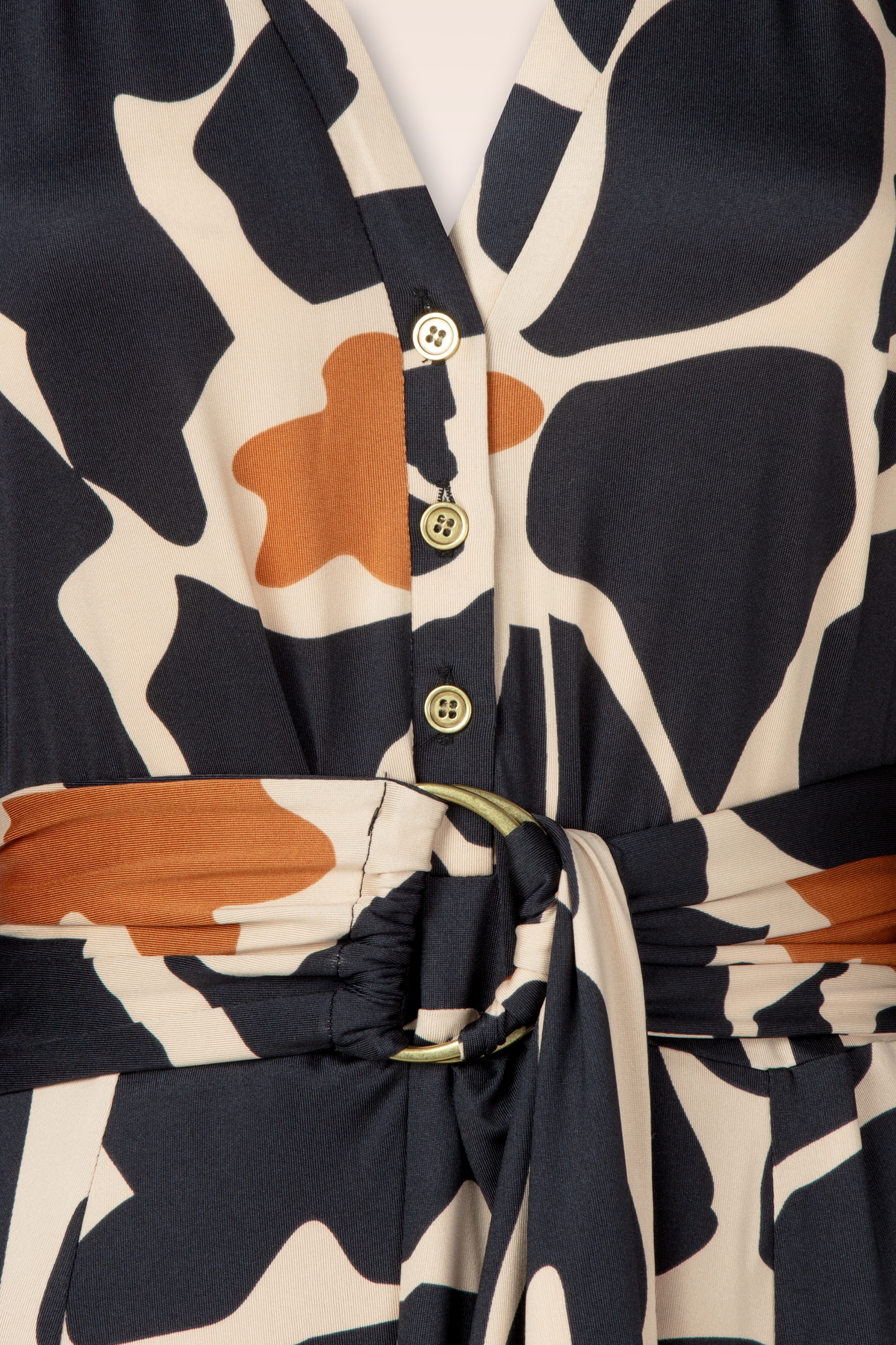 K-Design - Jamie maxi jurk in latte en donker navy 2