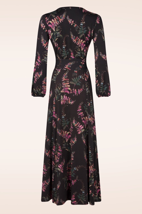 K-Design - Jamie maxi jurk in zwart en multi 4