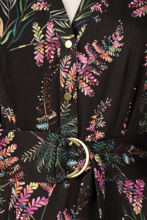 K-Design - Jamie maxi jurk in zwart en multi 3