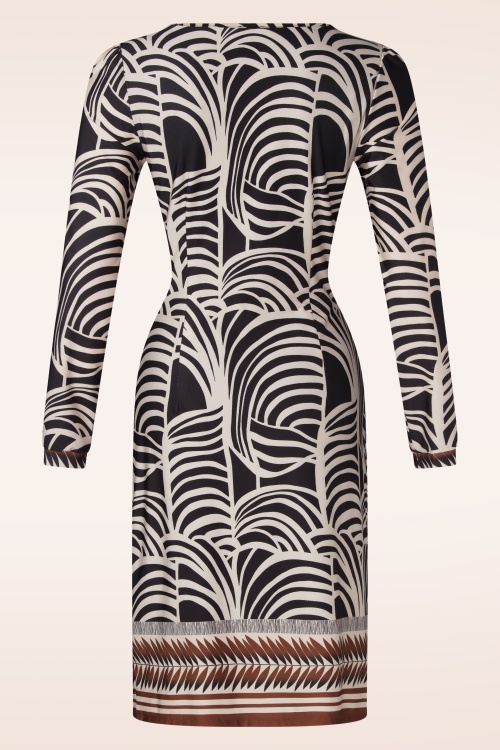 K-Design - Veronique jurk in zwart en wit 3