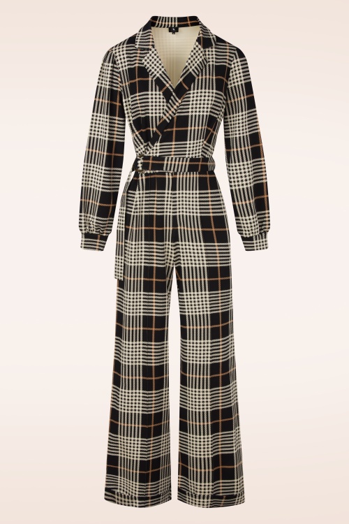 K-Design - Daria Tartan jumpsuit in zwart 2