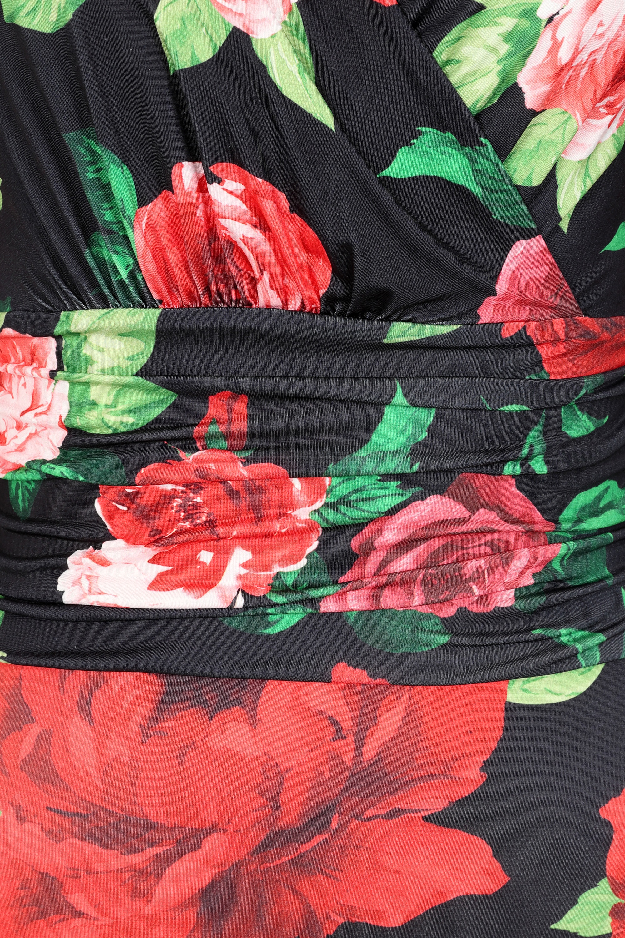 Vintage Chic for Topvintage - Topvintage exclusive ~ Vivian Rose maxi jurk in zwart en rood 3