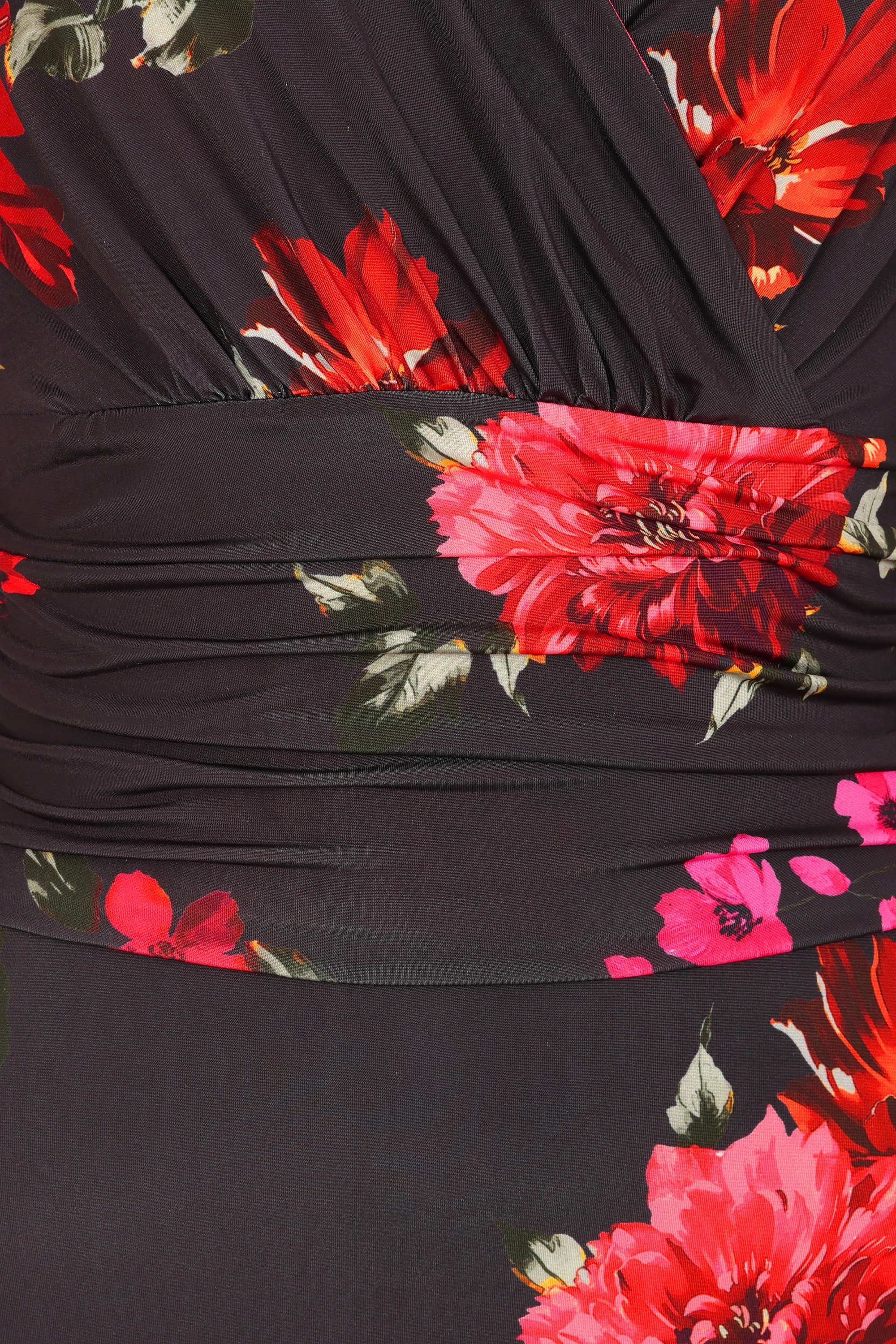 Vintage Chic for Topvintage - Topvintage exclusive ~ Vivian Floral maxi jurk in zwart en multi 2