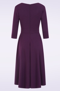 Vintage Chic for Topvintage - Topvintage exclusive ~ Ruby swing jurk in aubergine  5