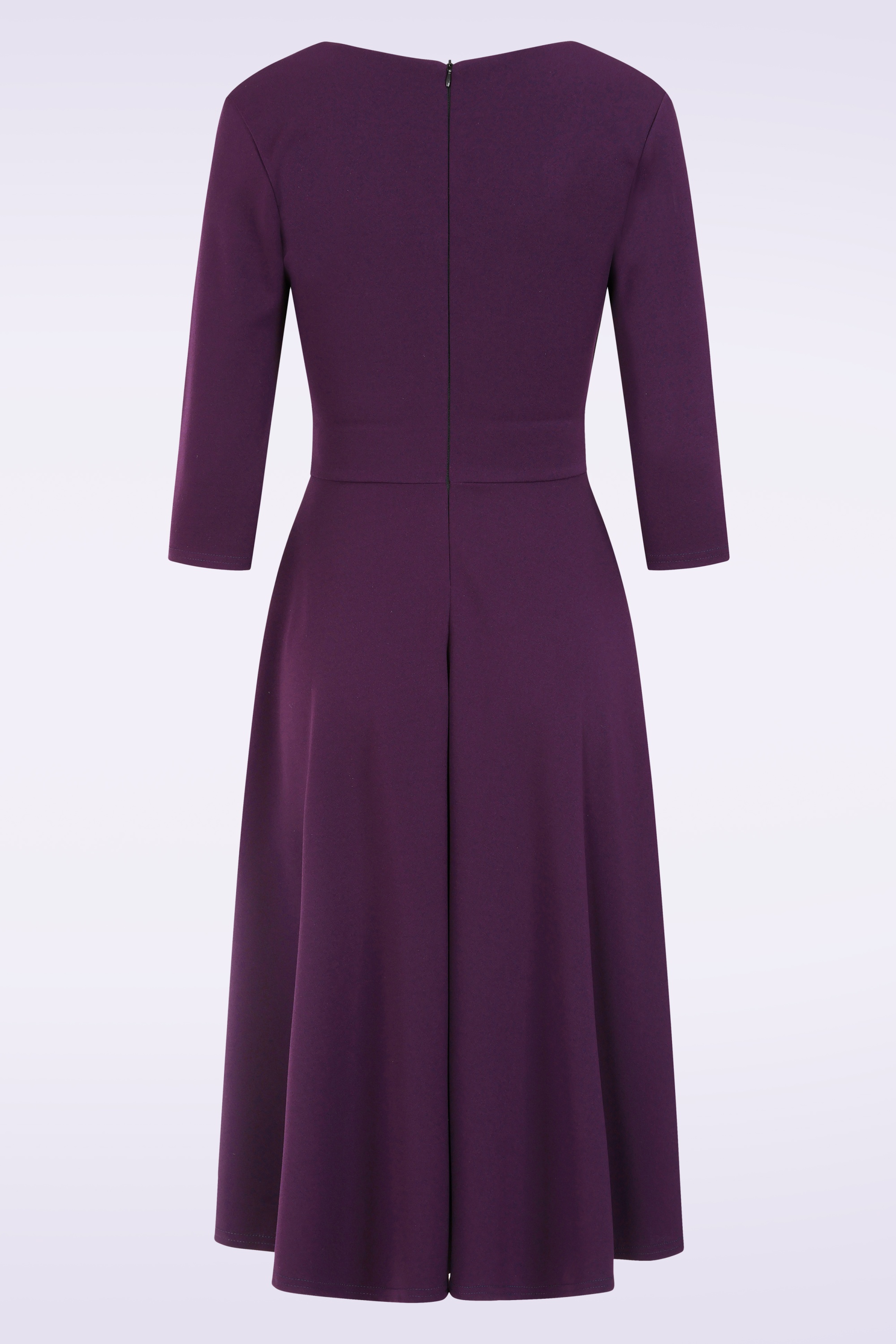 Vintage Chic for Topvintage - Topvintage exclusive ~ Ruby swing jurk in aubergine  5