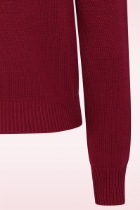 Banned Retro - Pia Tie vest in Bordeaux 3