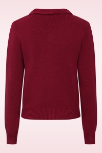 Banned Retro - Pia Tie vest in Bordeaux 4