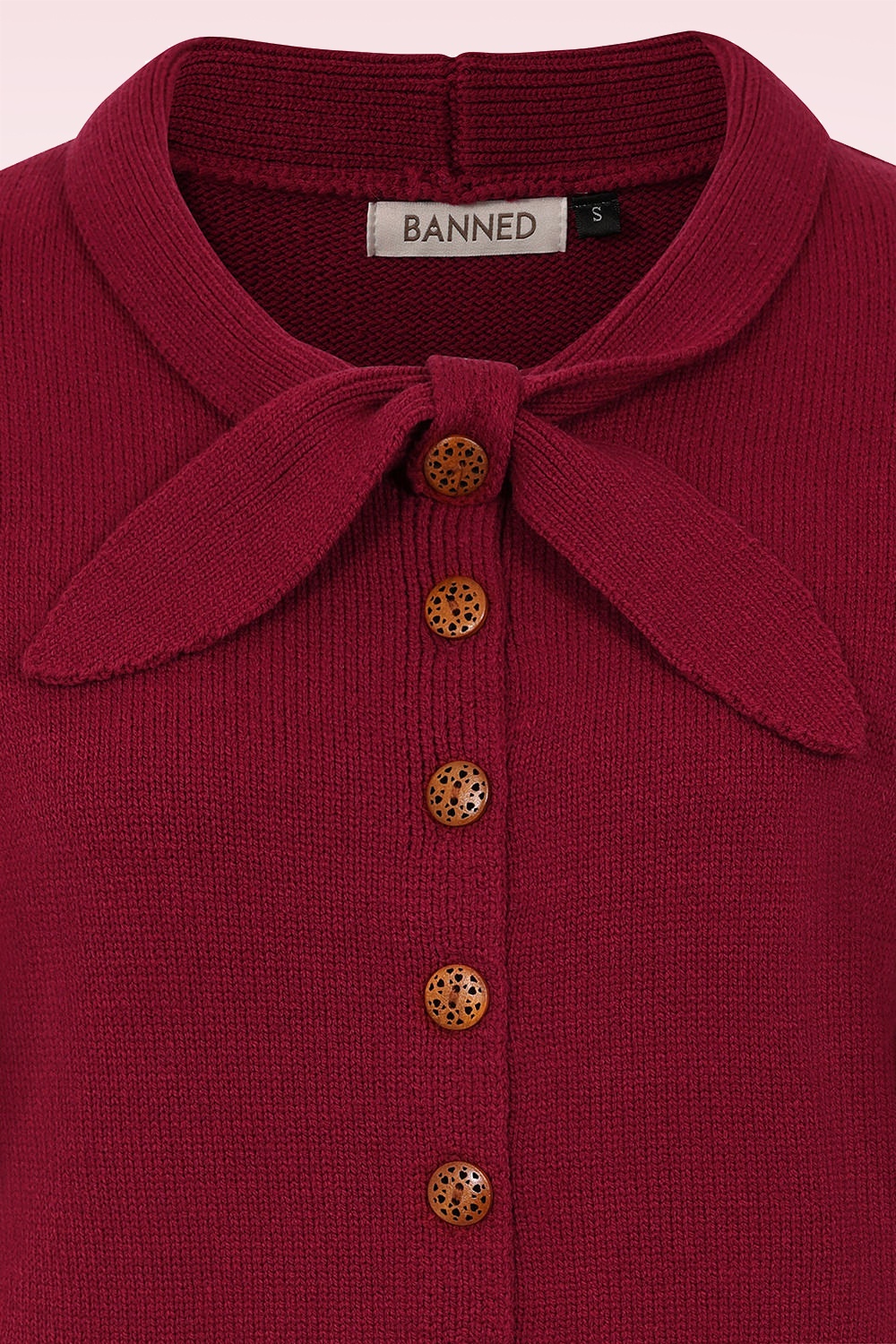Banned Retro - Pia Tie vest in Bordeaux 2