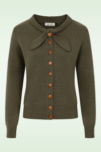 Banned Retro - Pia Tie vest in Legergroen 2