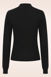 Banned Retro - Tear Drop gebreide top in zwart 3