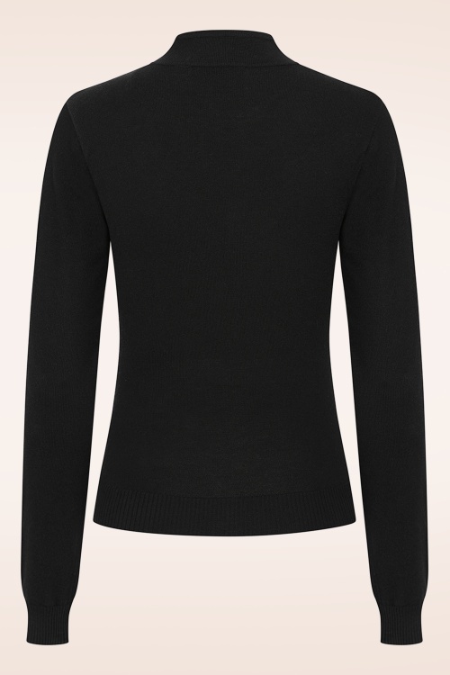 Banned Retro - Tear Drop gebreide top in zwart 3
