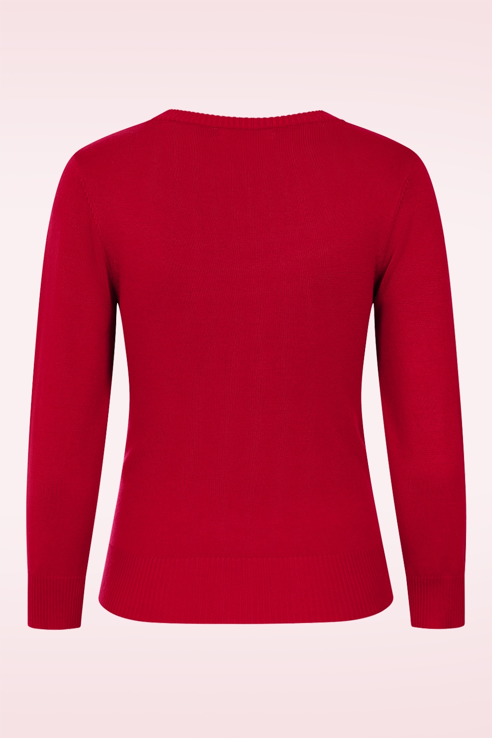 Banned Retro - Kia gebreide top in lippenstiftrood 3