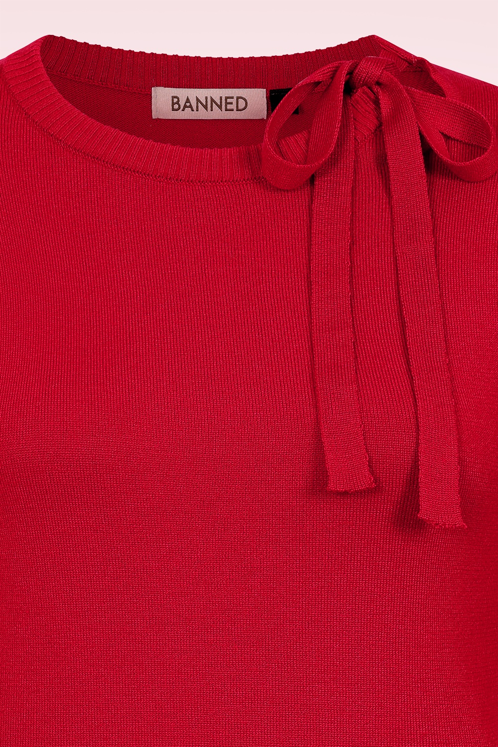 Banned Retro - Kia gebreide top in lippenstiftrood 2