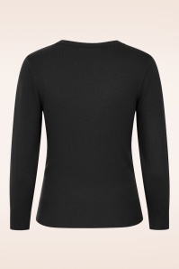 Banned Retro - Kia gebreide top in zwart 3