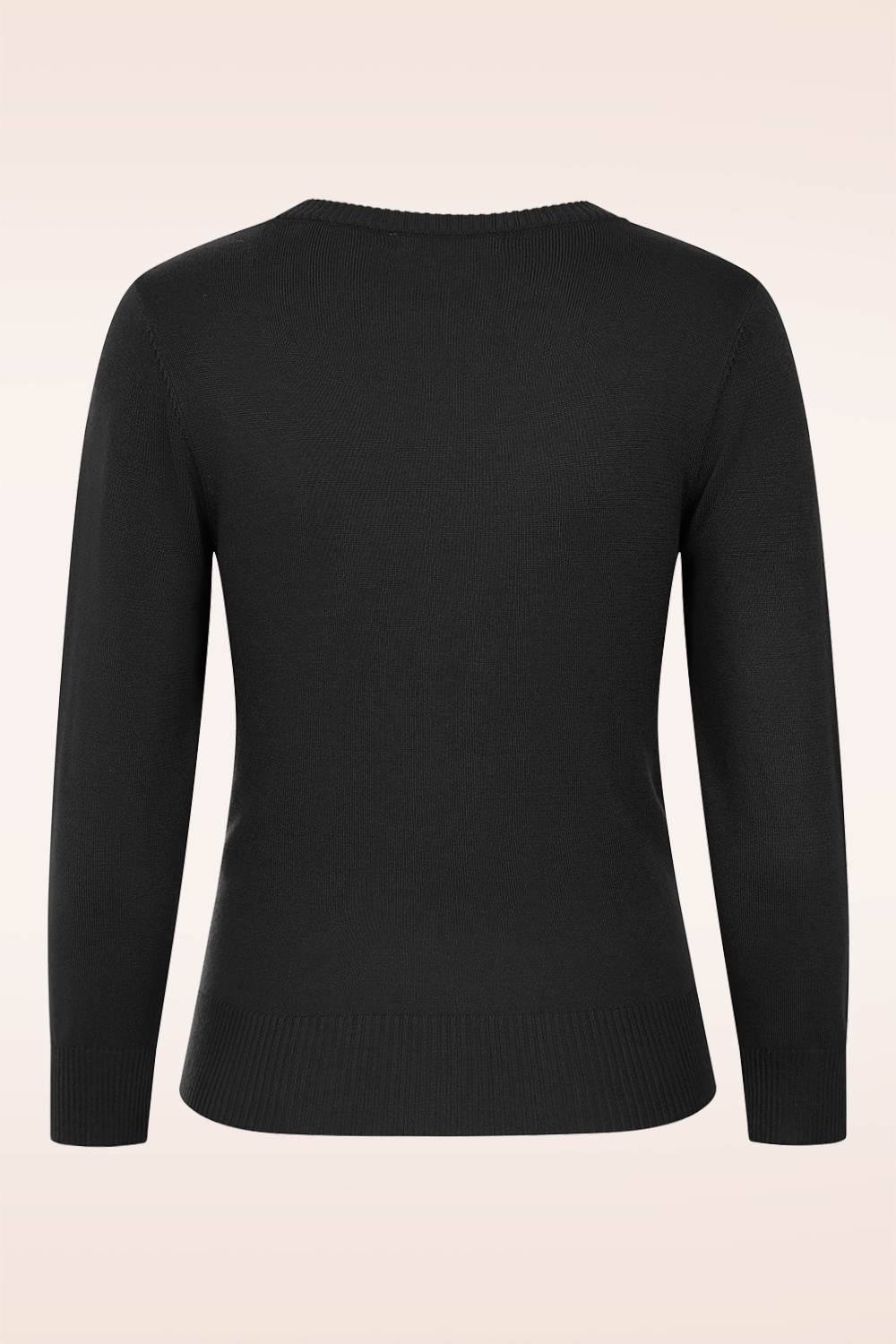 Banned Retro - Kia gebreide top in zwart 3