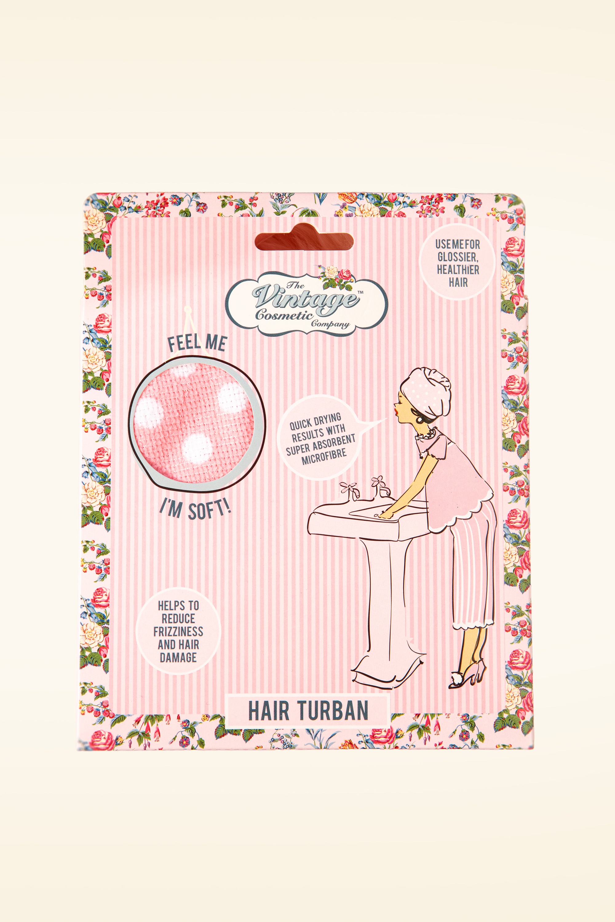 The Vintage Cosmetic Company - Polkadot haartulband in roze 2