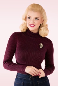 Lovely - Miriam Haskell parelbroche in goud 2