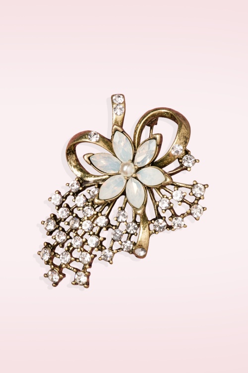 Lovely - Miriam Haskell parel broche in zwart