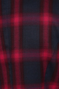 Banned Retro - Tori Tartan blazer jacket in rood en navy 5