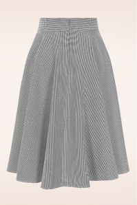 Banned Retro - Felice Sparkly Houndstooth swing rok in zwart en wit 5