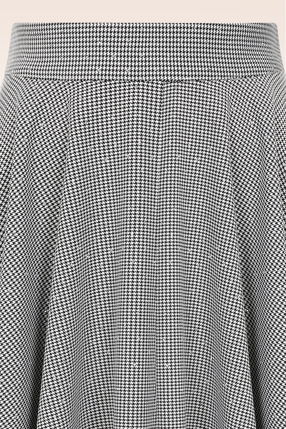 Banned Retro - Felice Sparkly Houndstooth swing rok in zwart en wit 4