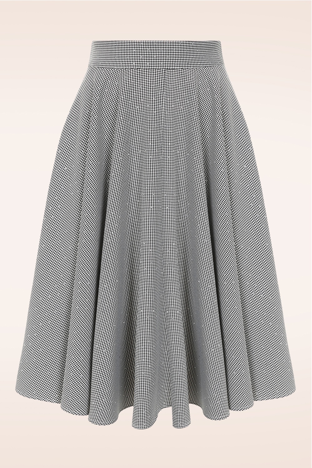 Banned Retro - Felice Sparkly Houndstooth swing rok in zwart en wit 2