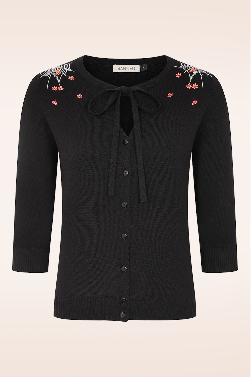 Banned Retro - Web and Willow cardigan in zwart