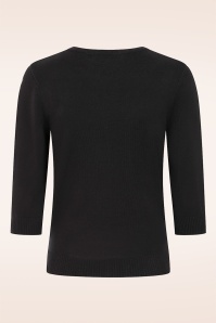 Banned Retro - Midnight Bloom cardigan in zwart 4