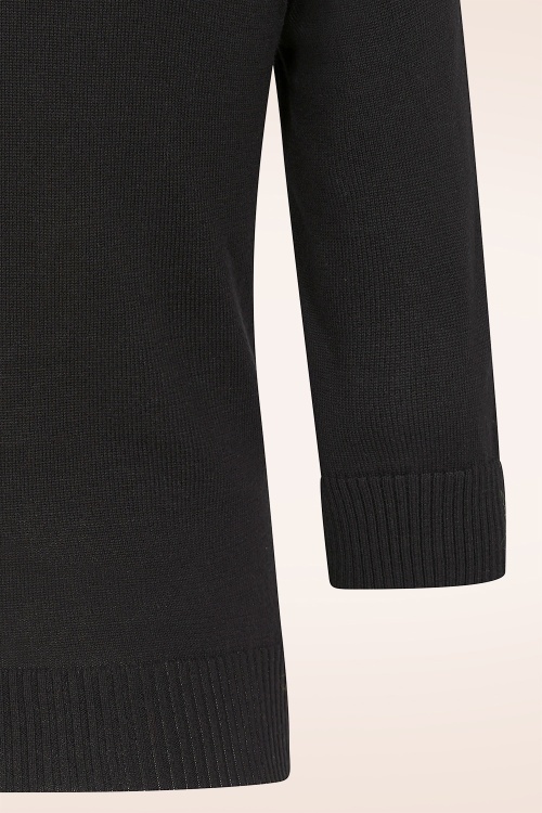 Banned Retro - Midnight Bloom cardigan in zwart 3