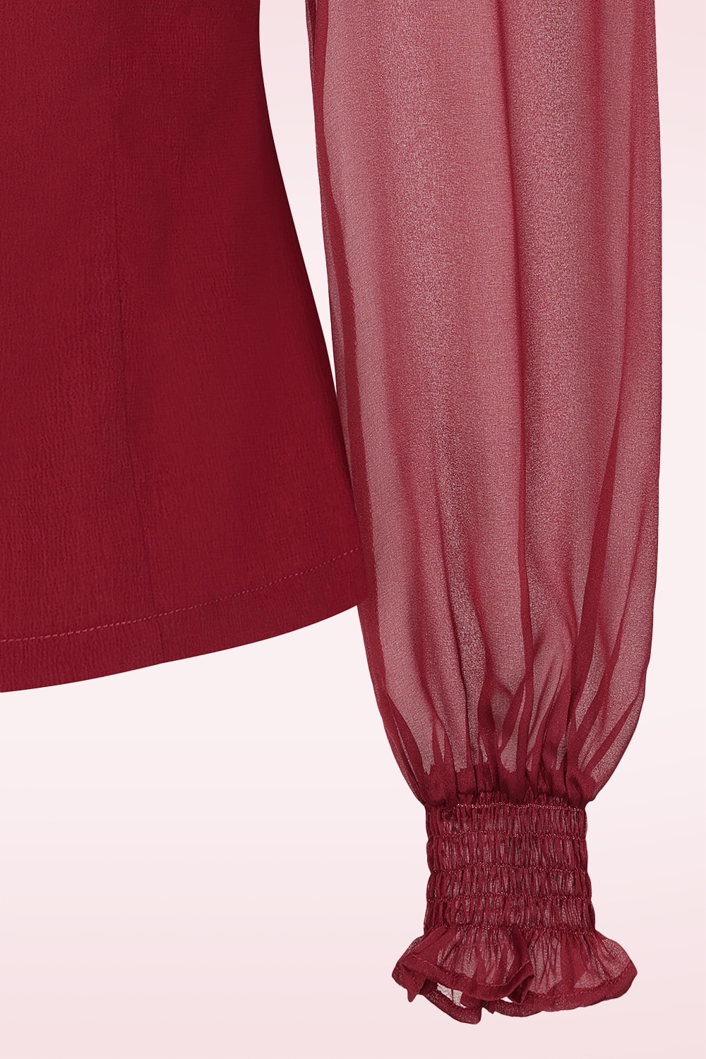 Banned Retro - Bernice blouse in bordeauxrood 4