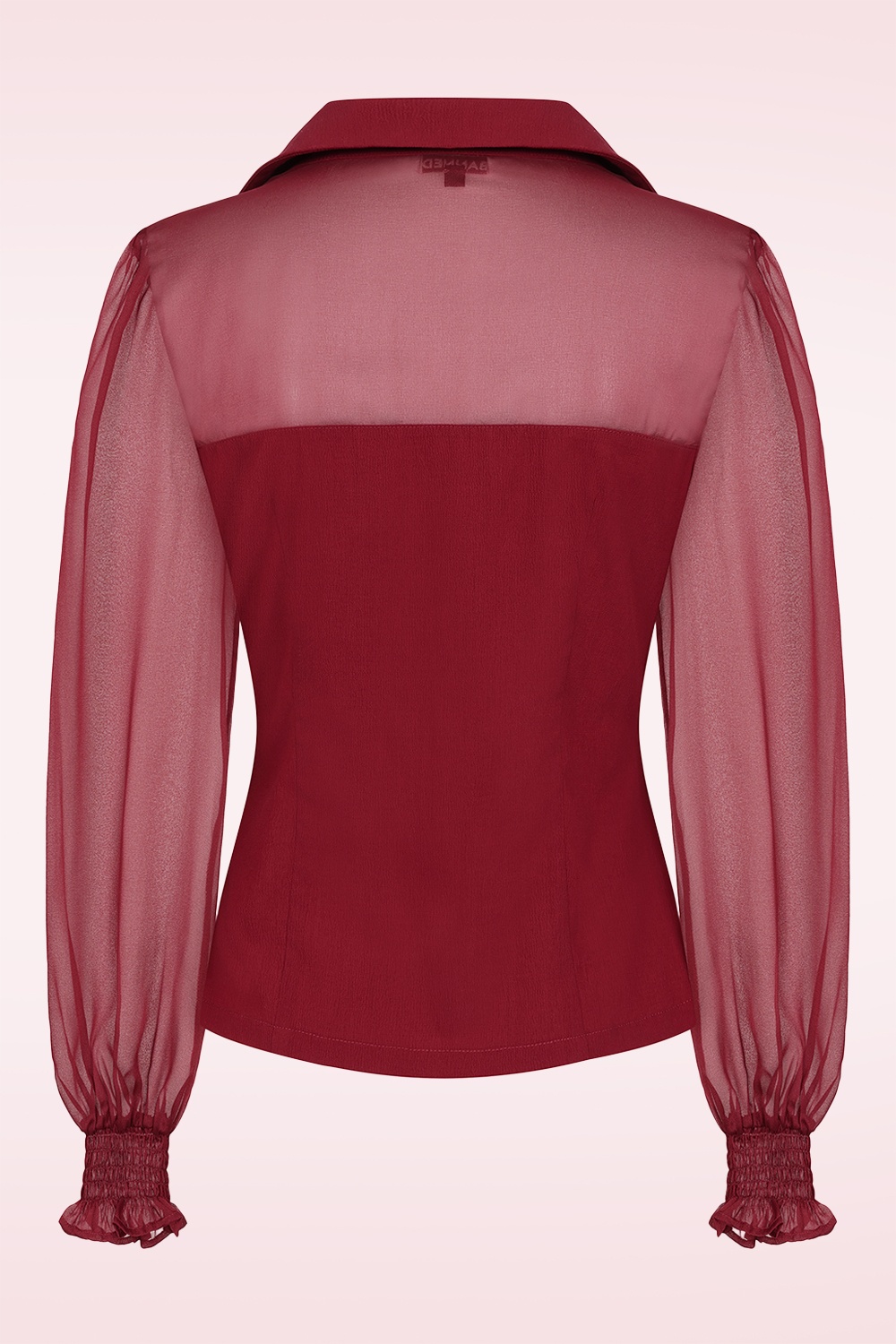 Banned Retro - Bernice blouse in bordeauxrood 5