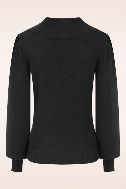 Banned Retro - Selma gebreide top in zwart 6