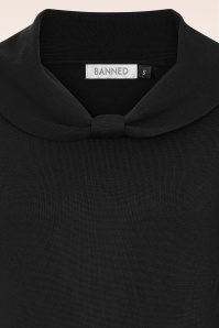 Banned Retro - Selma gebreide top in zwart 4