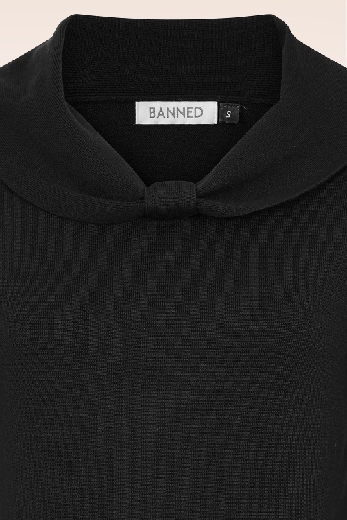 Banned Retro - Selma gebreide top in zwart 4