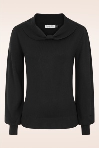 Banned Retro - Selma gebreide top in zwart 2