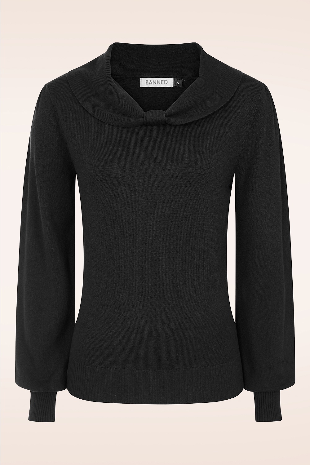 Banned Retro - Selma gebreide top in zwart 2