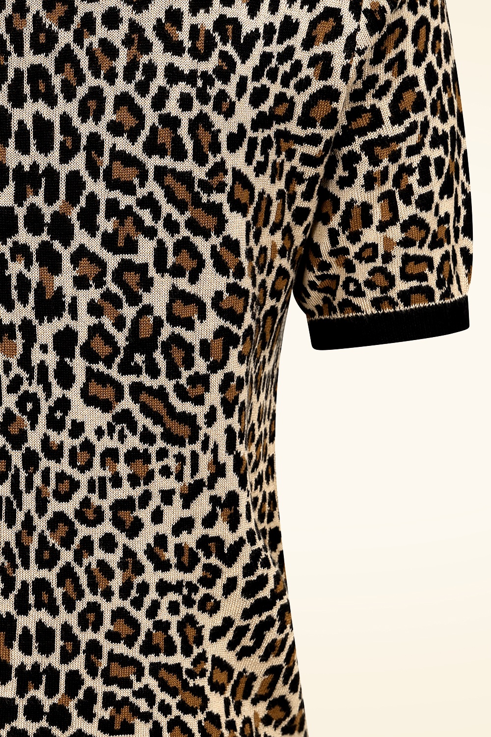 Banned Retro - Lilly gebreide top in leopard 5