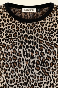 Banned Retro - Lilly gebreide top in leopard 4
