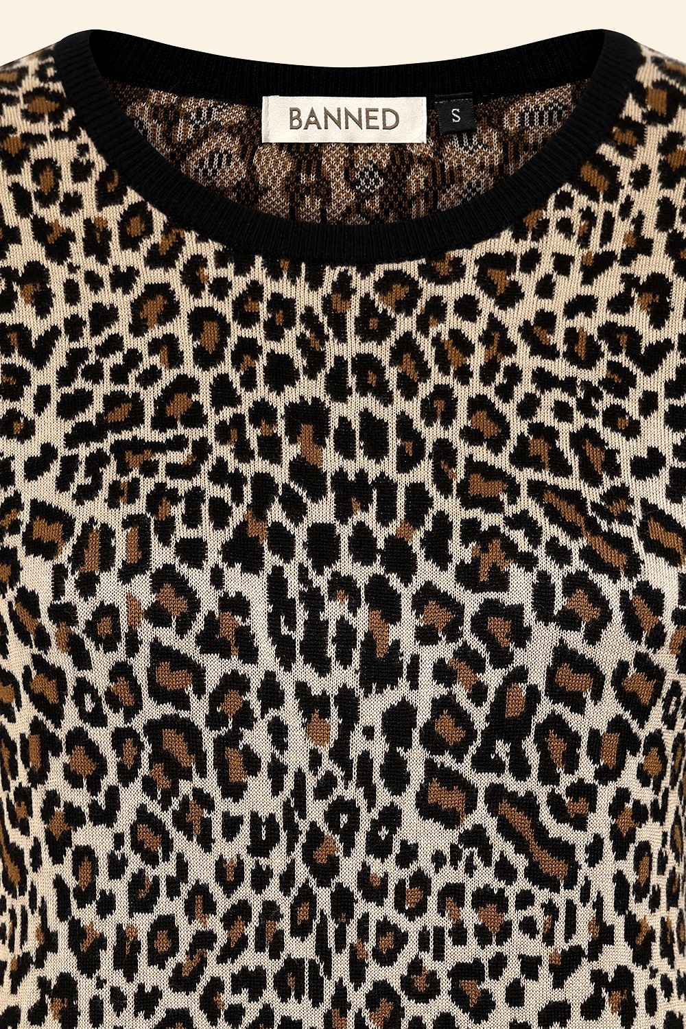Banned Retro - Lilly gebreide top in leopard 4