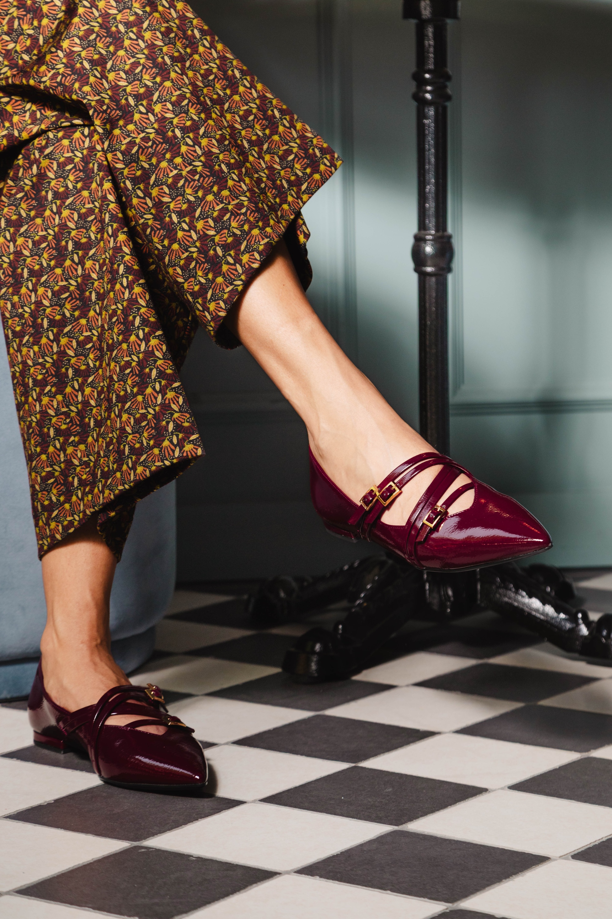 Tamaris - Jany ballerina's in wijnrood 2