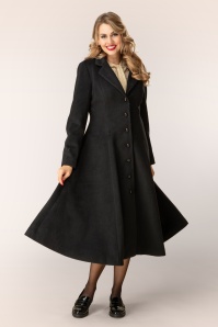 Banned Retro - Rosaly swing jas in zwart 3