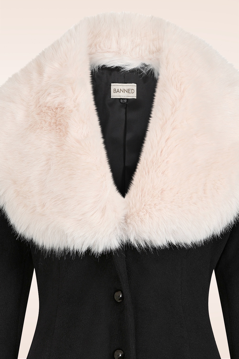 Banned Retro - Rosaly swing jas in zwart 4