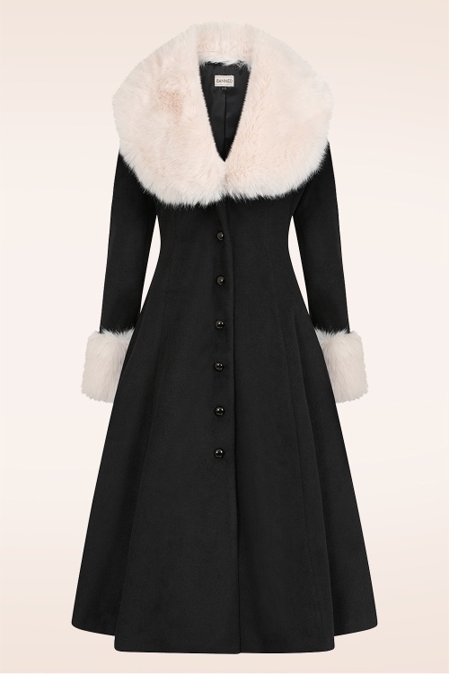 Banned Retro - Rosaly swing jas in zwart 2