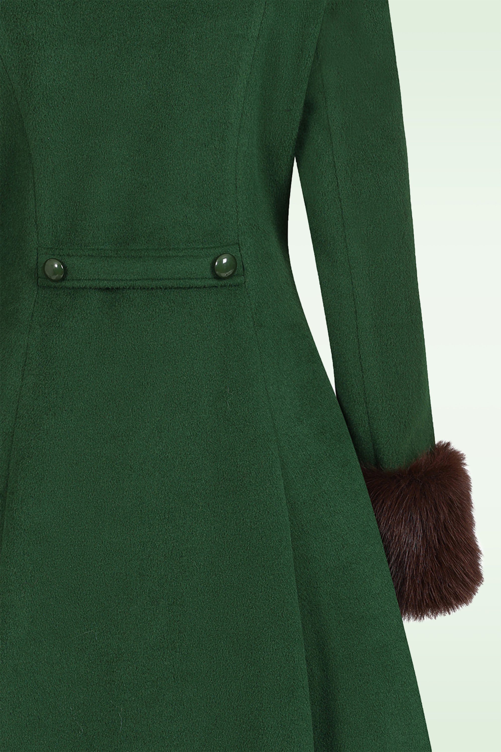 Banned Retro - Rosaly swing jas in flessengroen 6