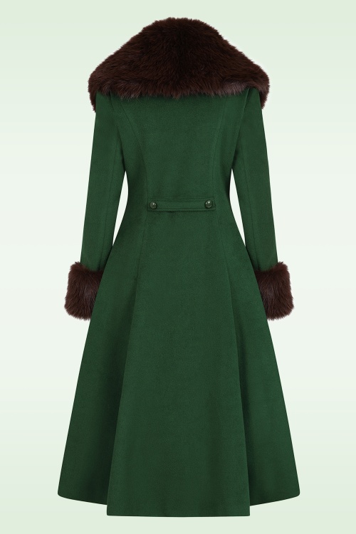 Banned Retro - Rosaly swing jas in flessengroen 5