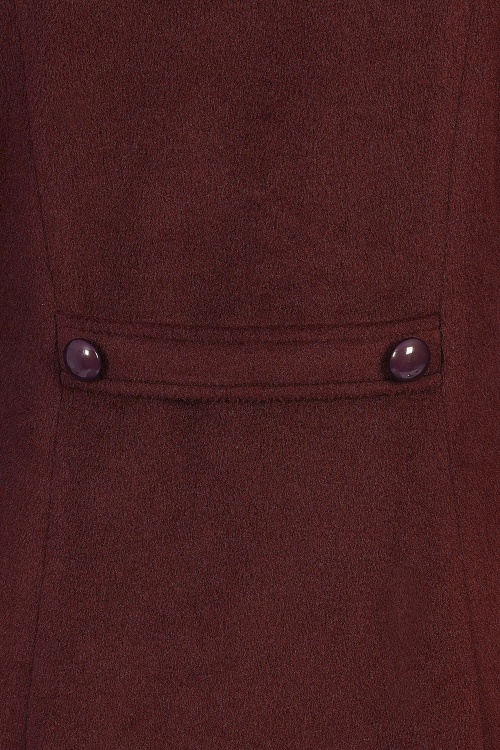 Banned Retro - Rosaly swing jas in bordeaux 5