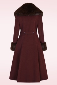 Banned Retro - Rosaly swing jas in bordeaux 6