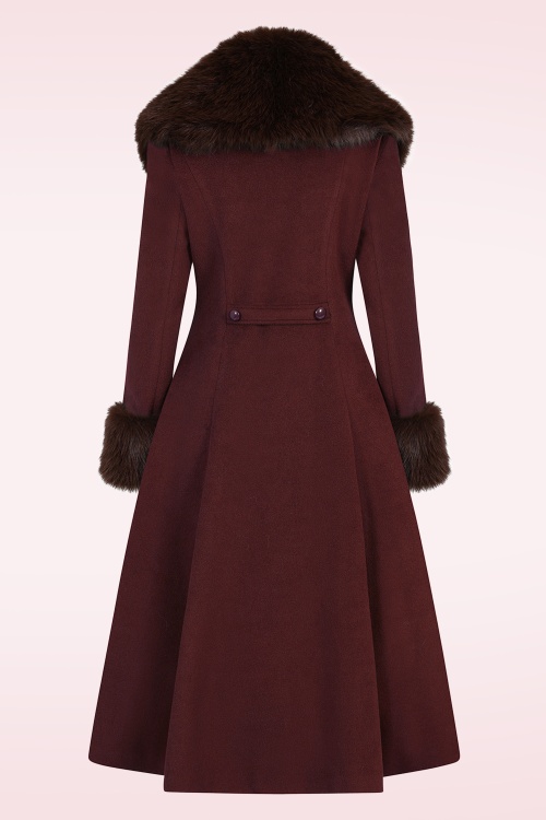 Banned Retro - Rosaly swing jas in bordeaux 6