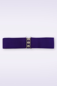 Banned Retro - Lauren Vintage stretchriem in cadbury paars