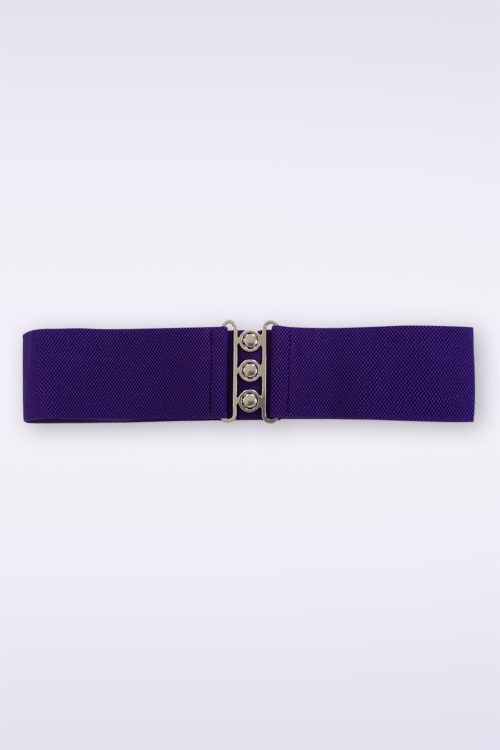 Banned Retro - Lauren Vintage stretchriem in cadbury paars